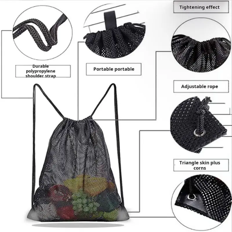 Mesh backpack with rope, quick - Fishing Equipment Bag 评论和价格