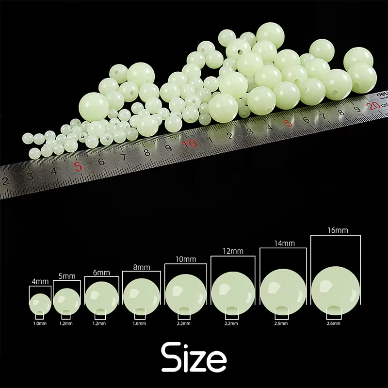 100pcs/bag Luminous Beads 4mm  - Fishing Equipment Bag 评论和价格